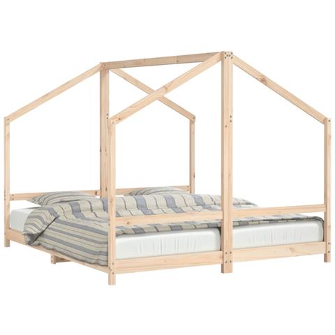 Giroletto Per Bambini 2x (90x200) Cm In Legno Massello Di Pino - Foto 2