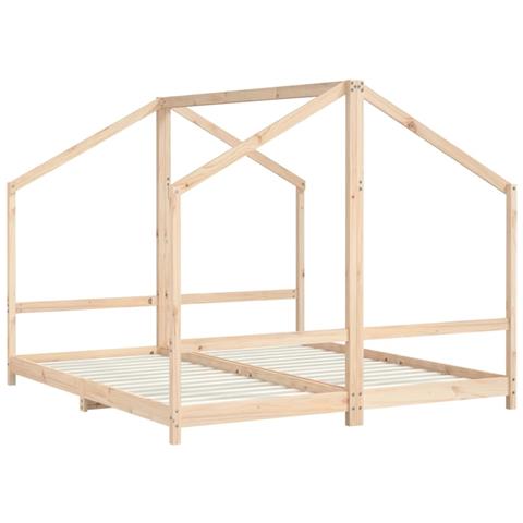 Giroletto Per Bambini 2x (90x200) Cm In Legno Massello Di Pino - Foto 3