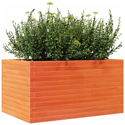 Fioriera Giardino Marrone Cera 90x60x45,5cm Legno Massello Pino - Foto 2