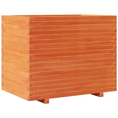 Fioriera Giardino Marrone Cera 90x60x72 cm Legno Massello Pino - Foto 1