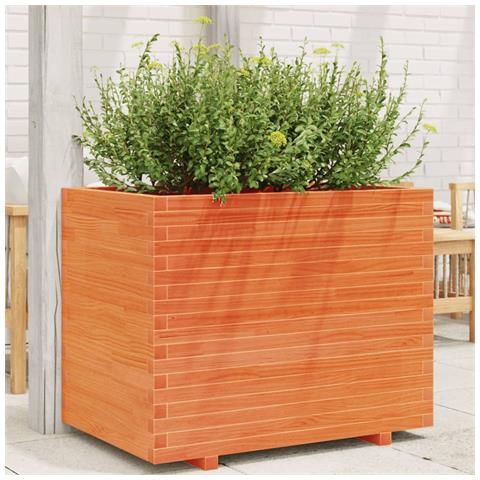 Fioriera Giardino Marrone Cera 90x60x72 cm Legno Massello Pino - Foto 10