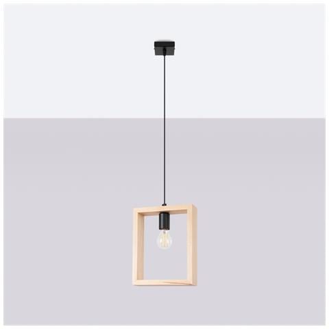 Sollux Lighting Lampada A Sospensione Aries In Legno Naturale Sl.1310 - Scandinavo Lampade A Sospensione Legno Naturale 133x24x8 Cm - Foto 2