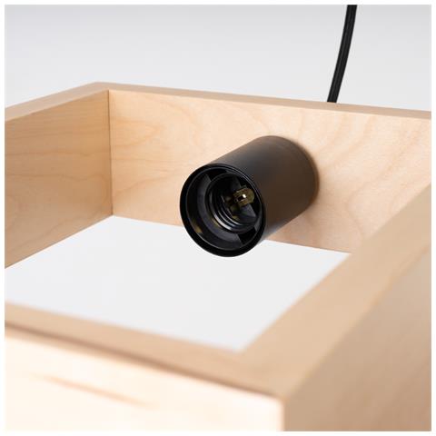 Sollux Lighting Lampada A Sospensione Aries In Legno Naturale Sl.1310 - Scandinavo Lampade A Sospensione Legno Naturale 133x24x8 Cm - Foto 8