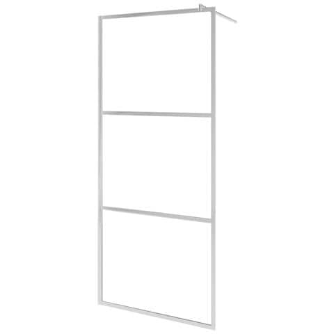 Parete Doccia con Mensola Cromo 80x195cm Vetro ESG e Alluminio - Foto 2