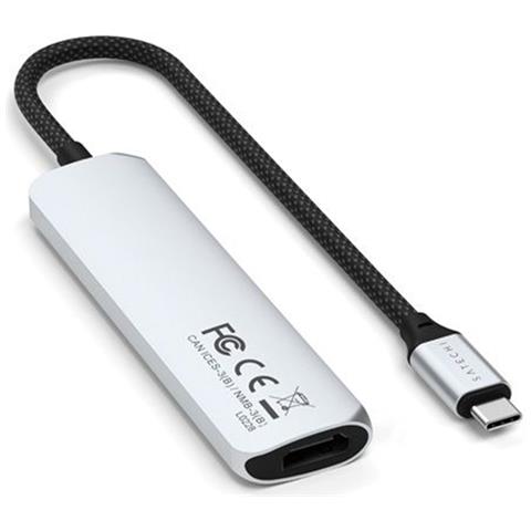 Hub Usb-c Slim Multiport 4-in-1 4k Power Delivery 100w, Argento - Foto 2