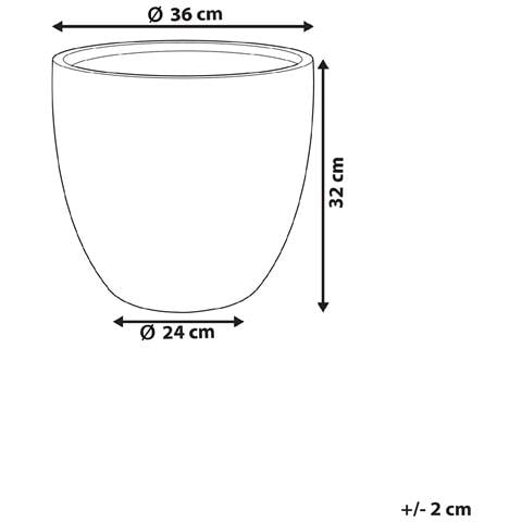 Vaso Per Piante Kannia 36 Cm Bianco Sporco - Foto 6
