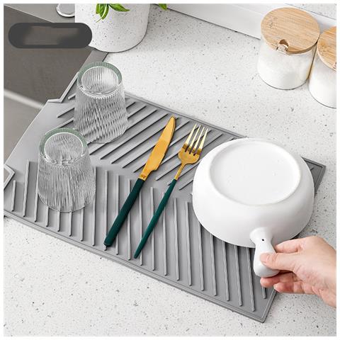 Tappetino Asciugapiatti In Silicone Per Piano Cucina Grey - Foto 2