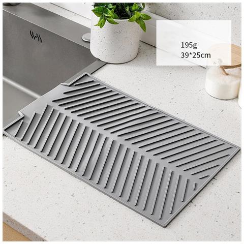 Tappetino Asciugapiatti In Silicone Per Piano Cucina Grey - Foto 5