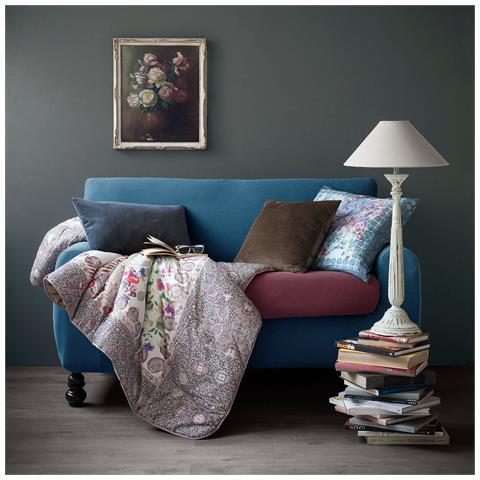 Copridivano Elasticizzato Melange In Cotone Colore Blu Misura 3 Posti - Foto 1