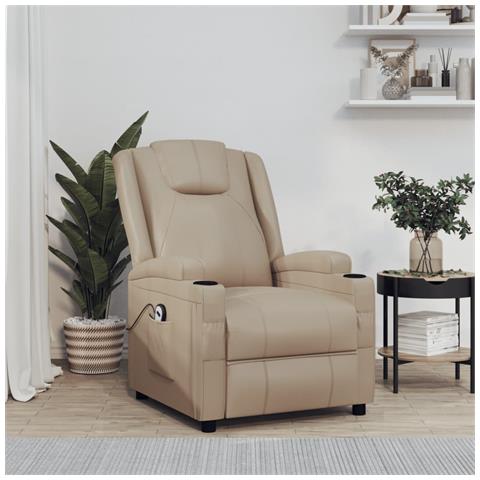 Poltrona Alzapersona Cappuccino In Similpelle - Foto 8