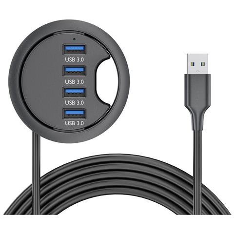 Hub Usb 3.0 A 4 Porte: Trasferimento Dati Ad Alta Velocità Ed Espansione - Foto 1