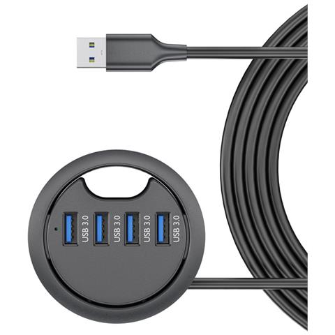 Hub Usb 3.0 A 4 Porte: Trasferimento Dati Ad Alta Velocità Ed Espansione - Foto 2
