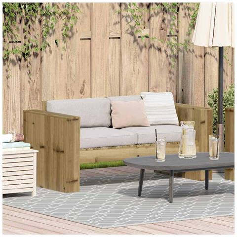 Divano da giardino 2 posti 134x60x62 cm Legno di pino trattato - Foto 2