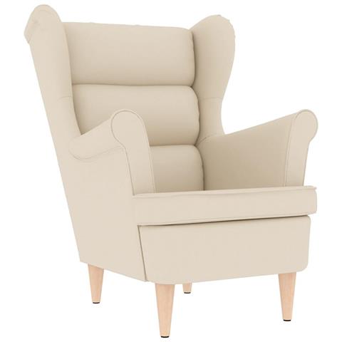 Poltrona Bianca 74x84x100 cm Lino - Foto 1