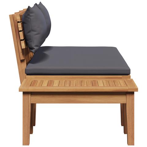 Set Panchina da Giardino a 2 Pezzi in Legno Massello di Teak - Foto 9