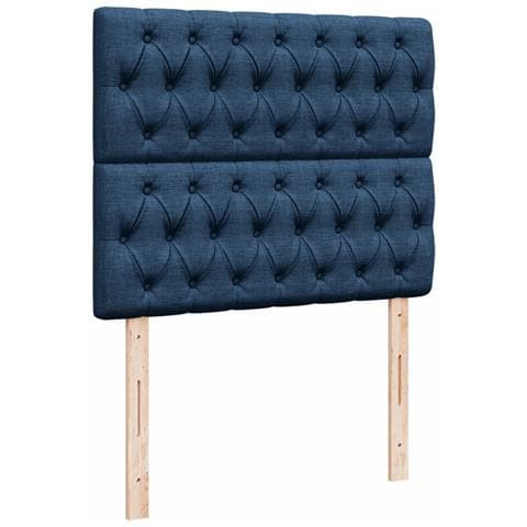 Giroletto a Molle con Materasso Blu 120x190 cm in Tessuto - Foto 9