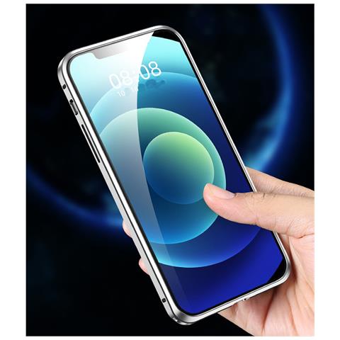 Elegante Custodia Bumper In Lega Di Alluminio Argentata Per Iphone 12 Silver Iphone 12 Pro Max - Foto 5