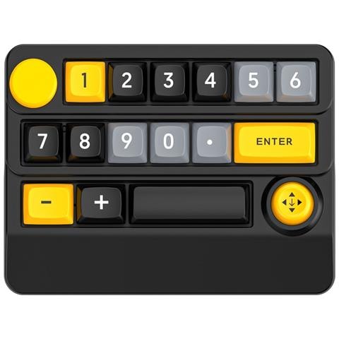 Tastiera Da Gioco Meccanica Wireless Rgb Con Effetti Di Luce Fluente Black+yellow - Foto 1