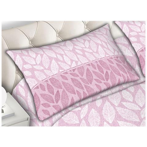 Completo Lenzuola Matrimoniale In Morbida Flanella Disegno Foglie C.n 2 Piazze Rosa - Foto 5