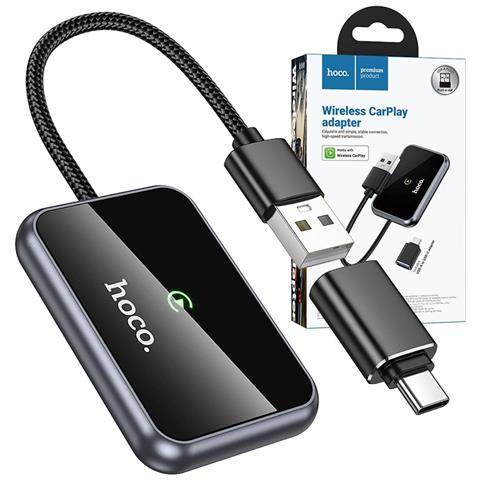Hoco Adattatore Carplay Wireless Hoco Hu1 Nero Usb A / Usb C - Foto 1