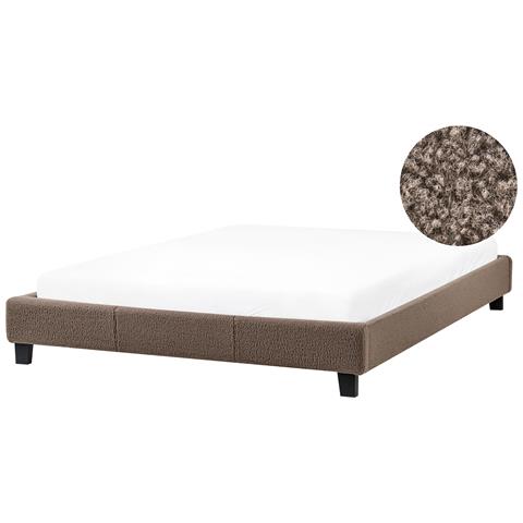 Letto Senza Testata Bouclé Roanne 160 X 200 Cm Tortora - Foto 2