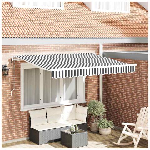 Tenda Retrattile Antracite e Bianco 350 x 200 cm - Foto 2