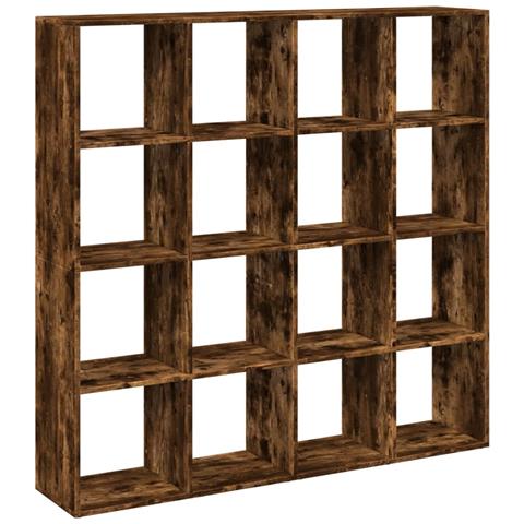 Libreria Rovere Fumo 137,5x29x137,5 cm in Legno Multistrato - Foto 1