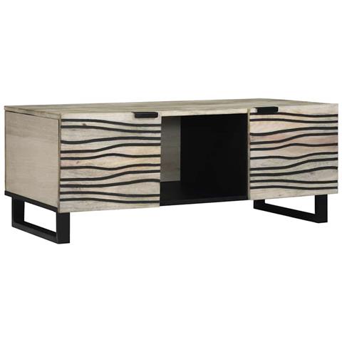 Tavolino da salotto Bianco, Nero 100 x 54 x 40 cm - Foto 1