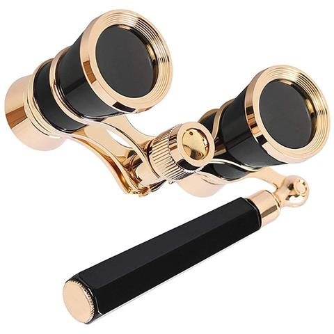 Binocolo Compatto 3x25 Con Manico - Occhiali Da Opera Neri Per Teatro, Birdwatching E Viaggi - Foto 2