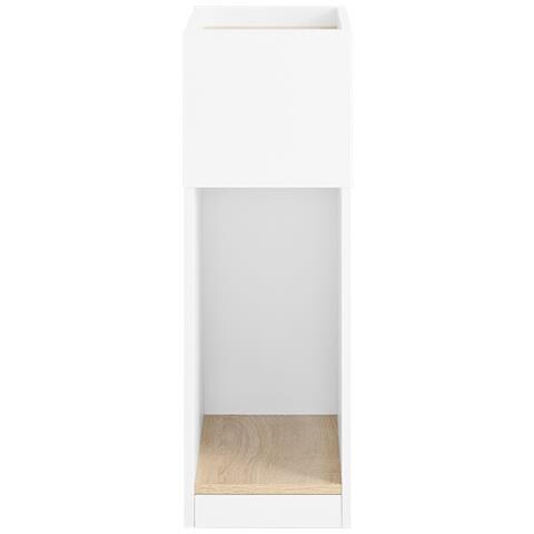 Comodino Moderno Con Cassetto E Ripiano, Bianco - Foto 1