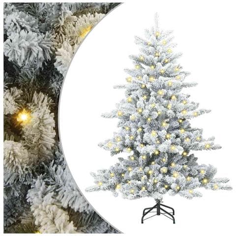 Albero di Natale Artificiale con Rami Pieghevoli Bianco 150 cm - Foto 1