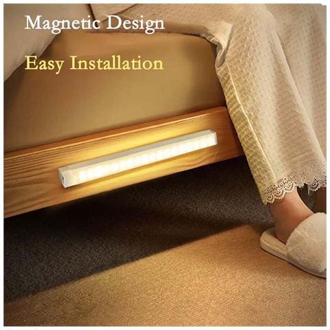 Luce Led Slim Ricaricabile Con Sensore Di Movimento - Luce Calda, Montaggio Magnetico 300 Millimetri - Foto 6