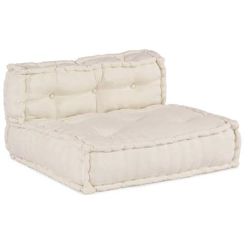 Divano modulare 4 pcs Crema Tessuto - Foto 1