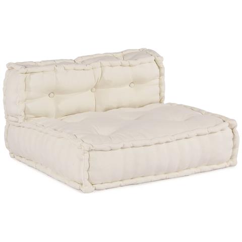 Divano modulare 4 pcs Crema Tessuto - Foto 2