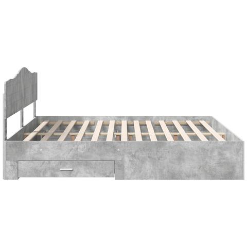 Struttura del letto con cassetto Grigio cemento 180 x 200 cm - Foto 9