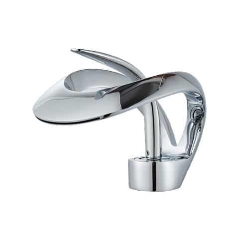 Rubinetto per lavabo da bagno, Blackswan, tipo M180, modello cromato con bocca a cascata, misura 15 cm - Foto 4