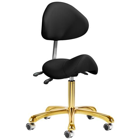 sgabello cosmetico 1004 oro-nero - Foto 1