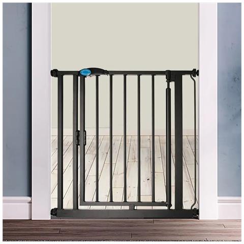 Safetots Cancelletto Per Scale A Pressione Con Chiusura Automatica, 132,6cm - 139,6cm, Nero Opaco - Foto 2