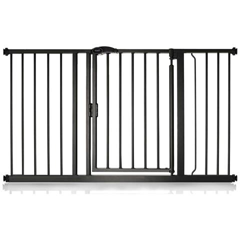 Safetots Cancelletto Per Scale A Pressione Con Chiusura Automatica, 132,6cm - 139,6cm, Nero Opaco - Foto 1