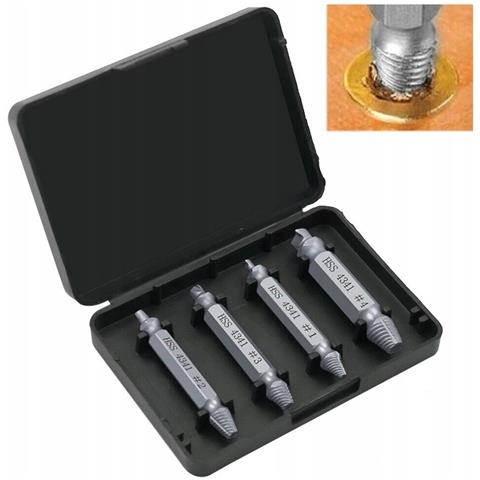 Set Di Estrattori Per Viti Danneggiate - 4 Pezzi | Compatibile Con Trapano Avvitatore | Alta Qualità E Durata, Metallo Resistente - Foto 2