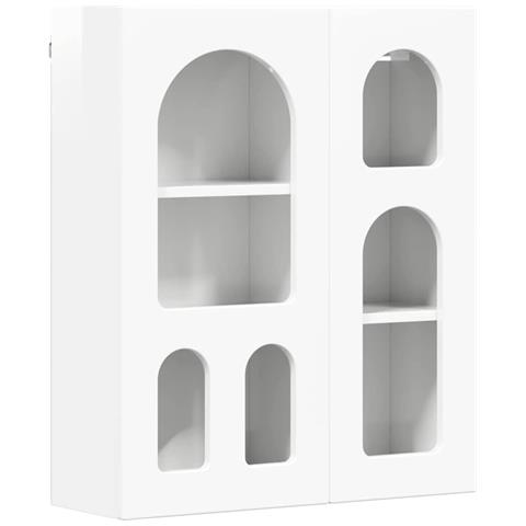 Armadio pensile con lo scaffale Bianco Lucido 59 x 20 x 71.5 cm - Foto 1