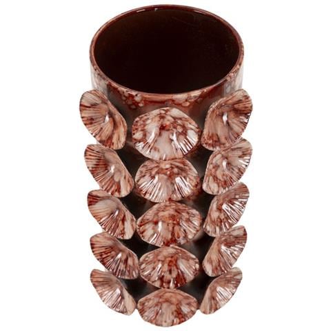 Vaso Drop Piccolo Rosso Con Applicazioni Floreali In Rilievo - Foto 2