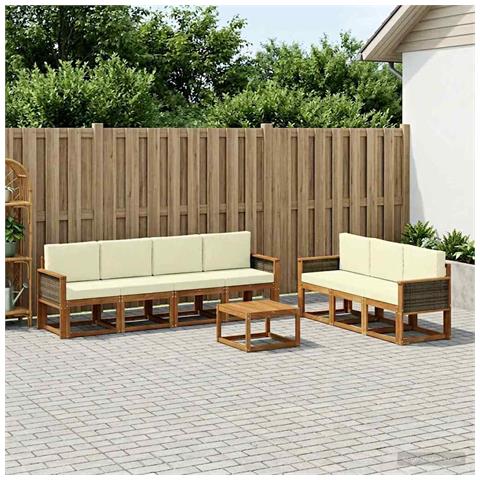 Set di divani da esterno con cuscino 7 pcs - Foto 2