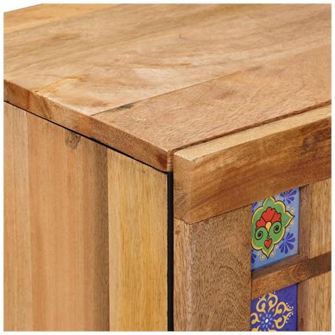 Set di mobili per il bagno con cassetto 4 pcs Naturale - Foto 9