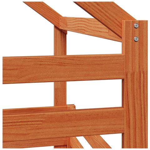 Struttura per letto soppalco Marrone Cera 90 x 190 cm - Foto 9