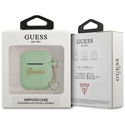 Indovina Gua2lschsn Airpods Custodia Verde /verde Silikonico Fascino Heart Collection - Foto 1