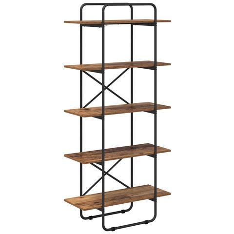 Libreria 5 livelli 80 x 35 x 175,5 cm PB Legno di quercia - Foto 1