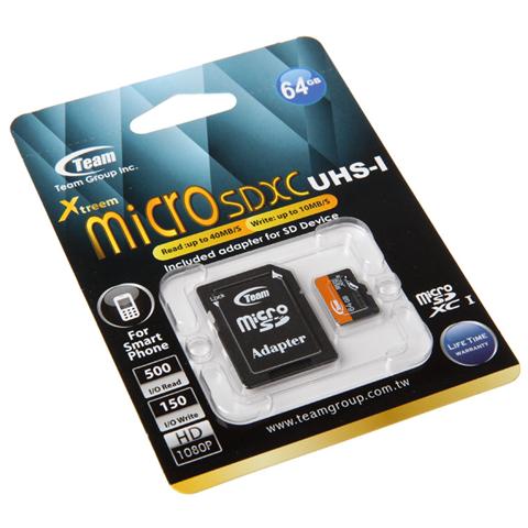 micro-SDXC, 64GB, 64 GB, Micro Secure Digital Extended Capacity (MicroSDXC) , 40 MB / s, 2.7 - 3.6V, 1,5 cm, 1,1 cm - Foto 2