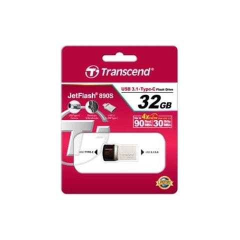 Chiavetta Usb 32GB JetFlash 890S Interfaccia USB 3.1 (Gen1) / USB 3.1 Type-C OTG Colore Silver - Foto 6