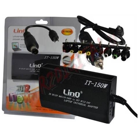 Alimentatore Universale Notebook 150w Linq It150w Rete Casa + Auto Accendisigari 13" 15" 17" Acer, Averatec, Compaq, Dell, Fujitsu, Gateway, Hp, Ibm, Nec, Sharp, Hitachi, Panasonic, Philips, Samsung, Toshiba, Viewsonic, Asus, ? ? winbook, ? Averatec? , Del - Foto 1